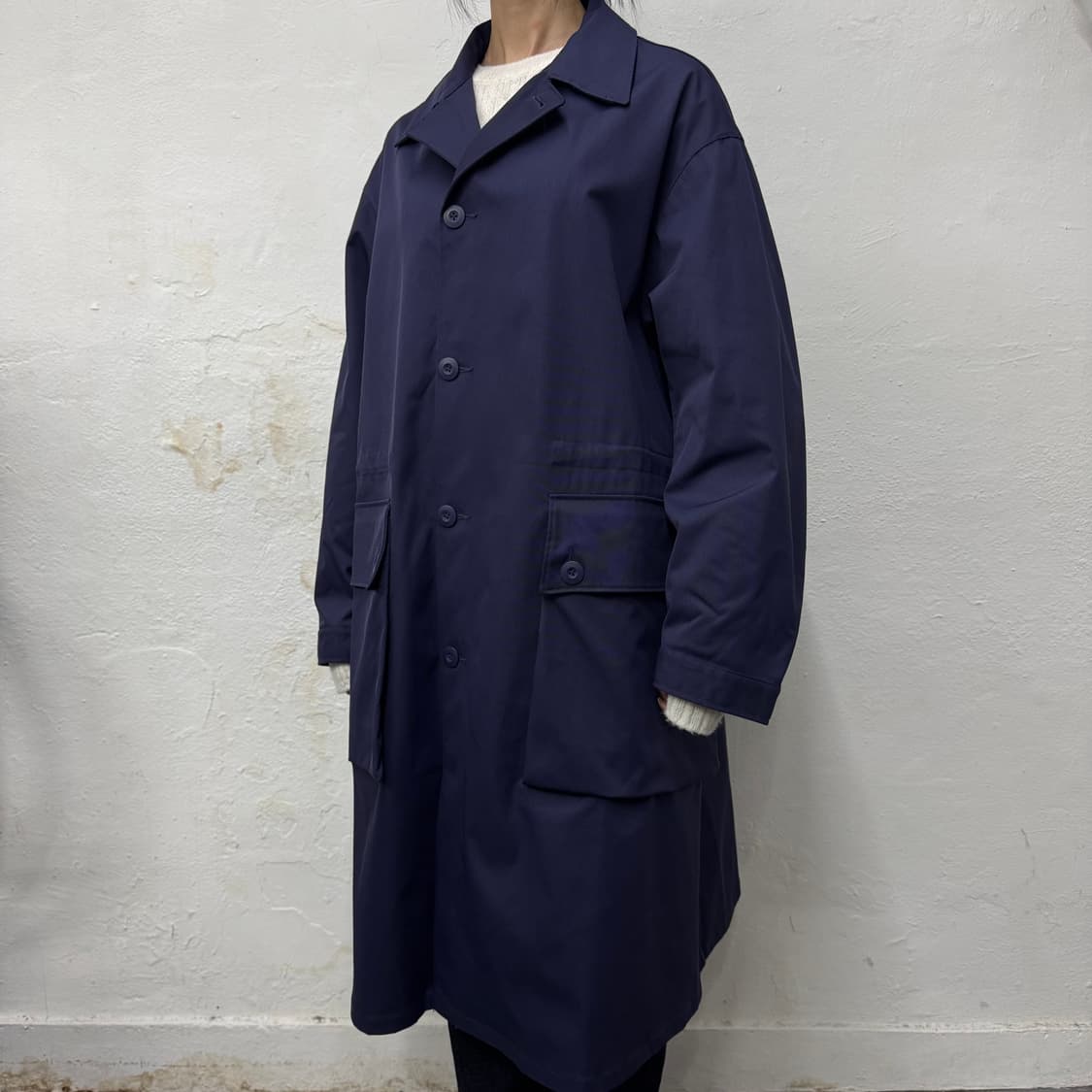 니코앤드(niko and...) 네이비컬러 빅실루엣 유로 밀리터리 코트 상품이미지1