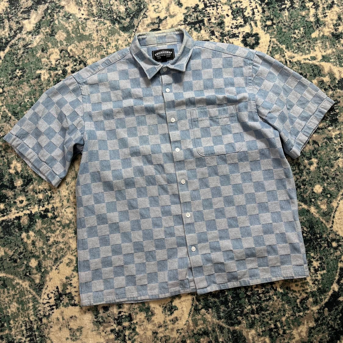 프리즘웍스 CHECKERBOARD 데님 HALF SHIRT(L) 상품이미지2