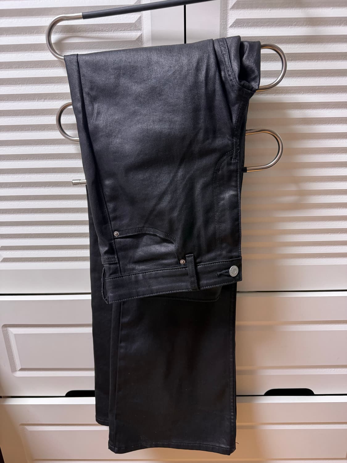 에이치엔엠 왁스 코팅 부츠컷 플레어진 상품이미지1