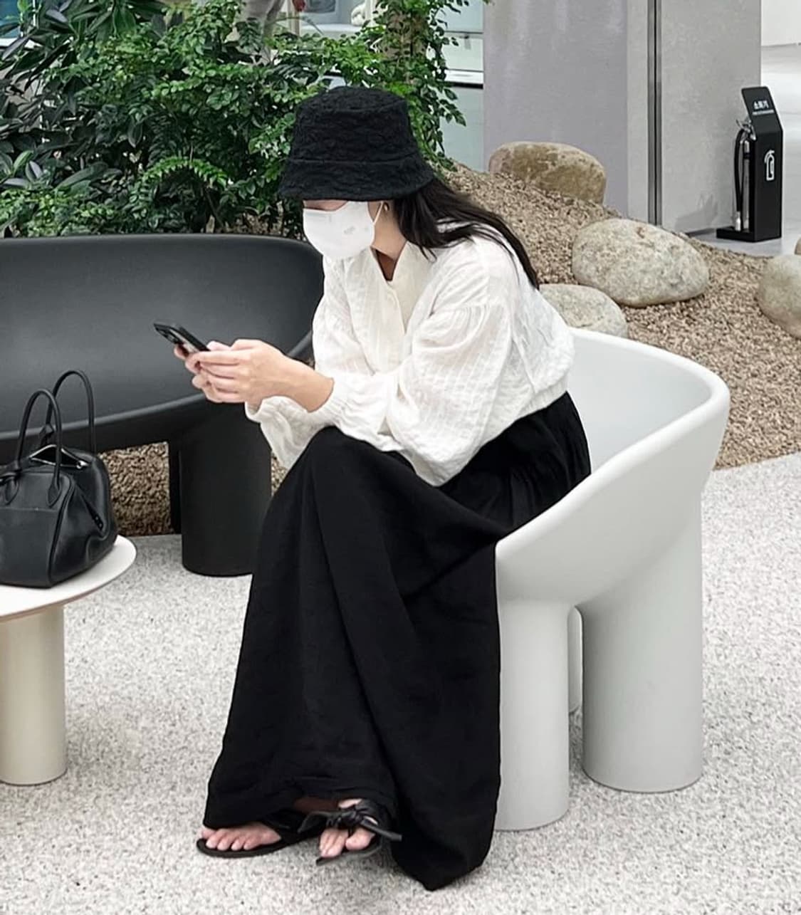 유노이아 슬리브리스 핀턱 드레스 상품이미지3