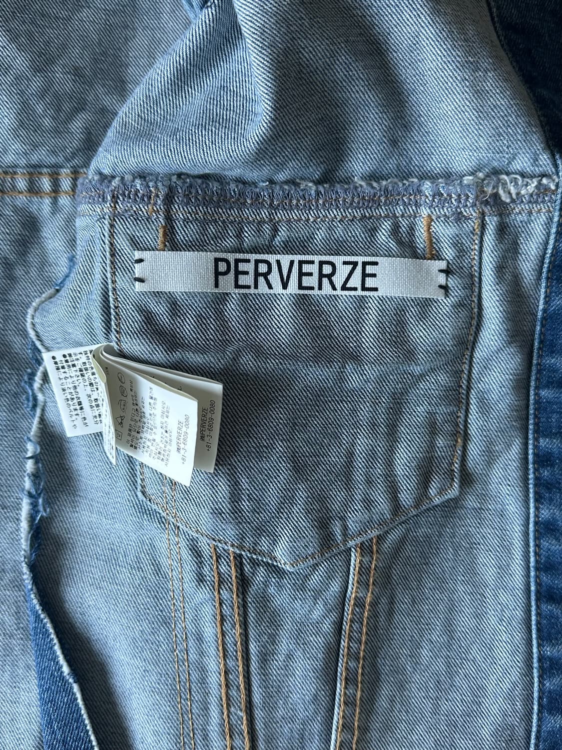 perverze 퍼버즈 소매 탈부착 데님자켓 상품이미지6
