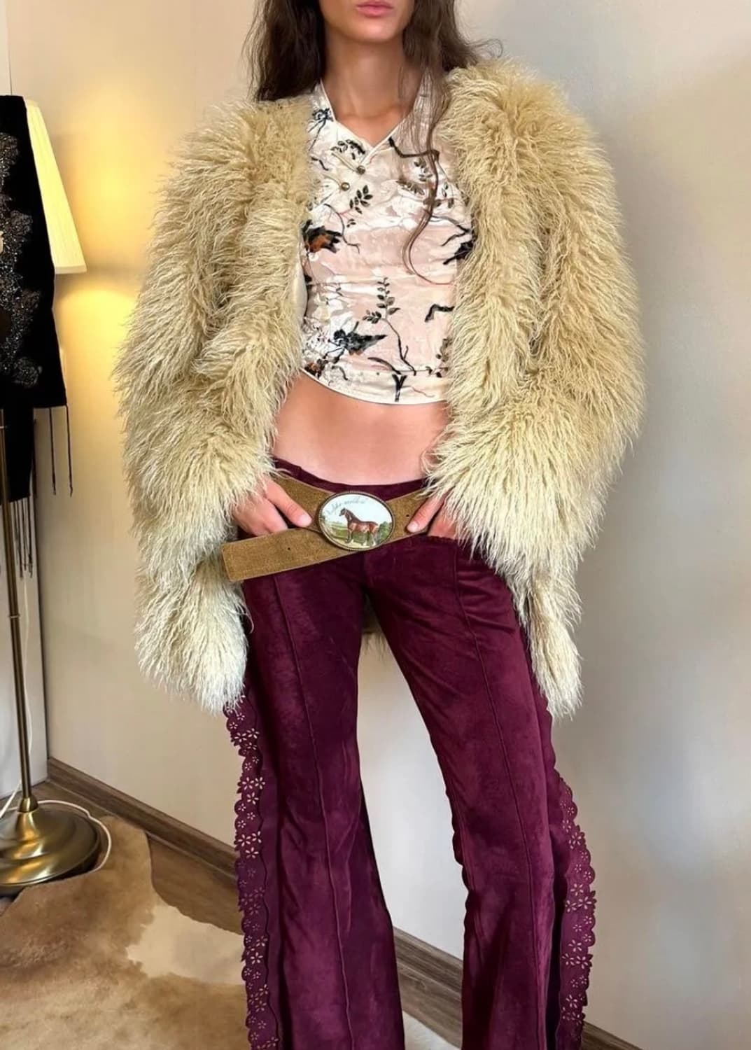 스컬프터 퍼 자켓 s/m 상품이미지2