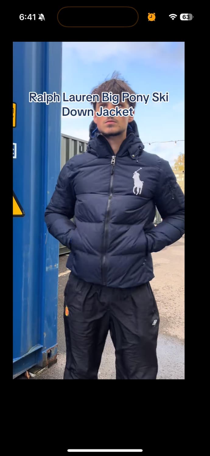 폴로 빅포니 패딩 네이비 M 상품이미지6