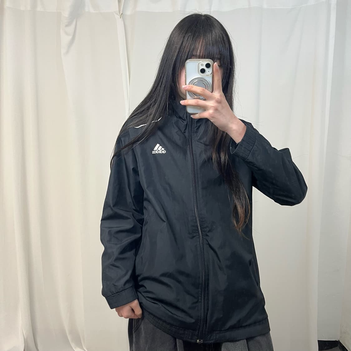 Adidas black windbreaker 상품이미지1
