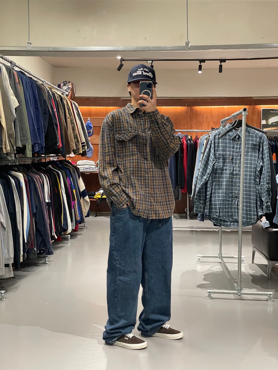 GAP 브라운 체크 셔츠 상품이미지5