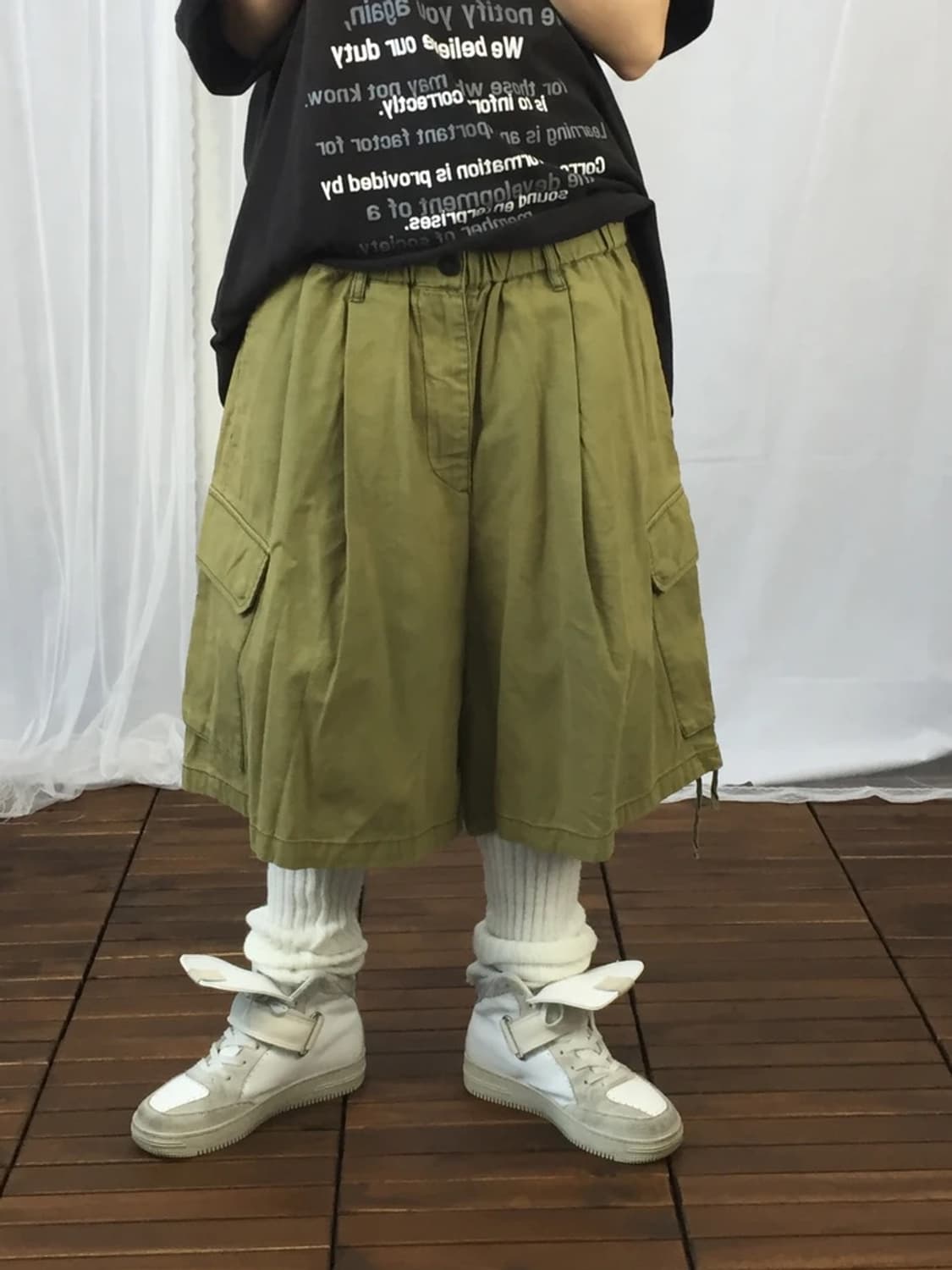 RAGEBLUE Olive Cargo Bermuda Shorts 상품이미지1