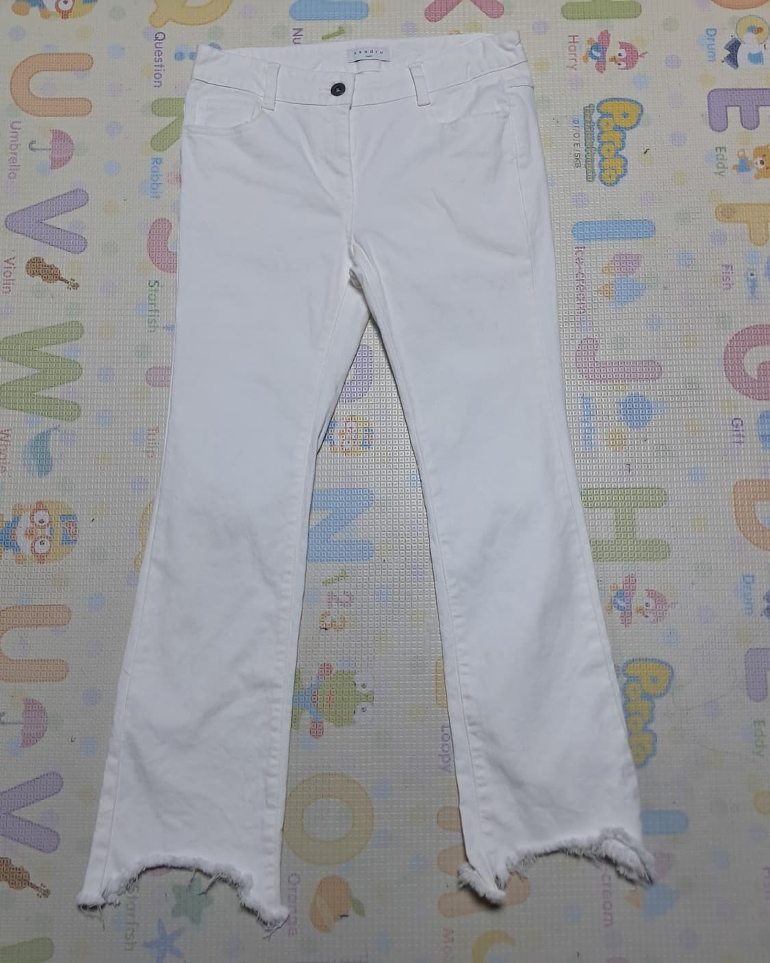 산드로 Sandro 화이트 데님 팬츠 바지 70(약55) 상품이미지1