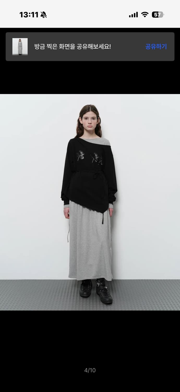 다이애그널 BACKLESS LONG DRESS (melange grey) 상품이미지4