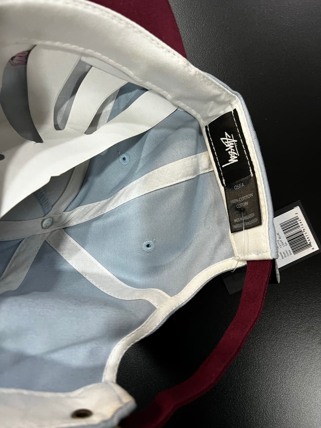 스투시 핑크 자수 투톤 캡 상품이미지3