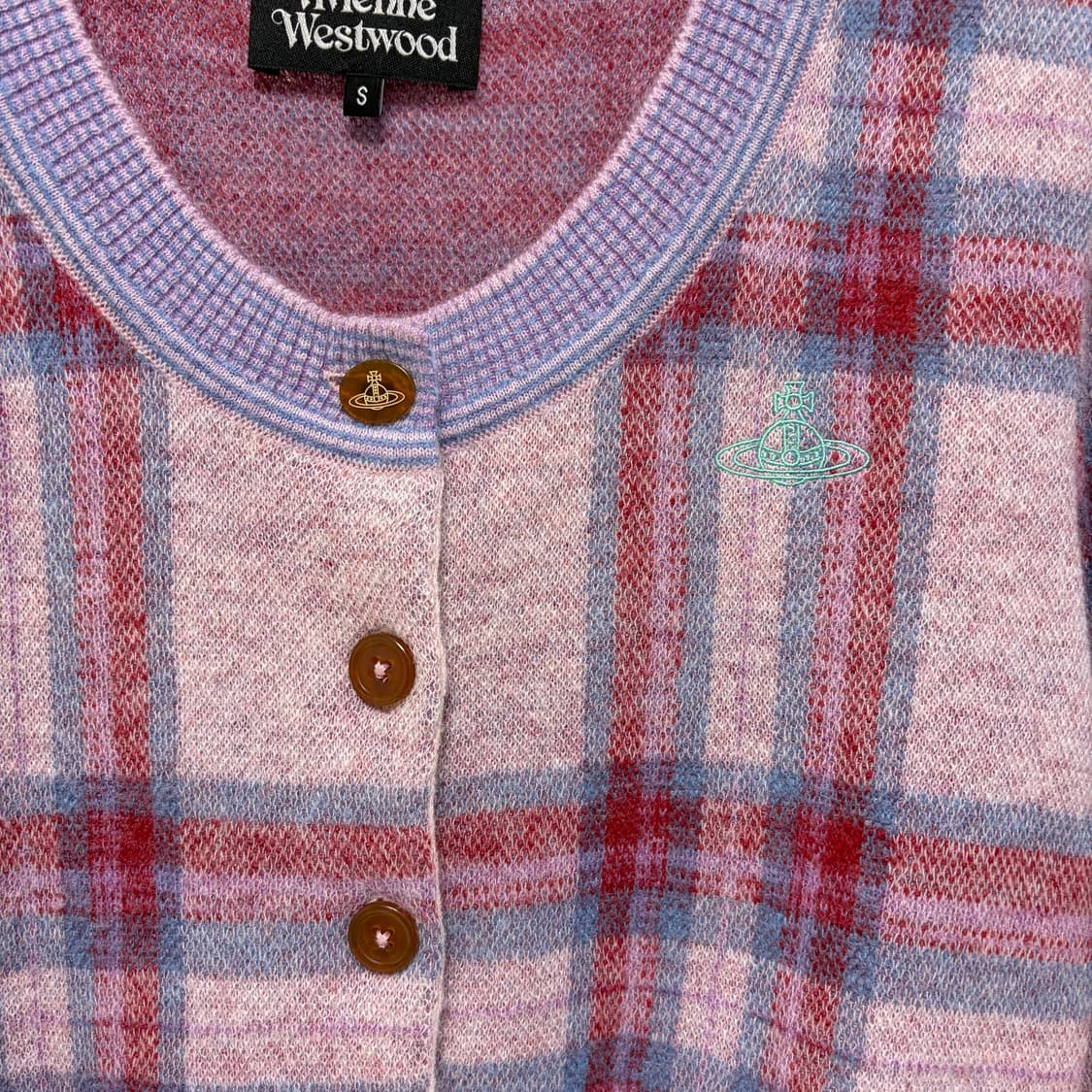 국내매장 비비안웨스트우드 멀티 컬러 플래드 가디건 상품이미지5