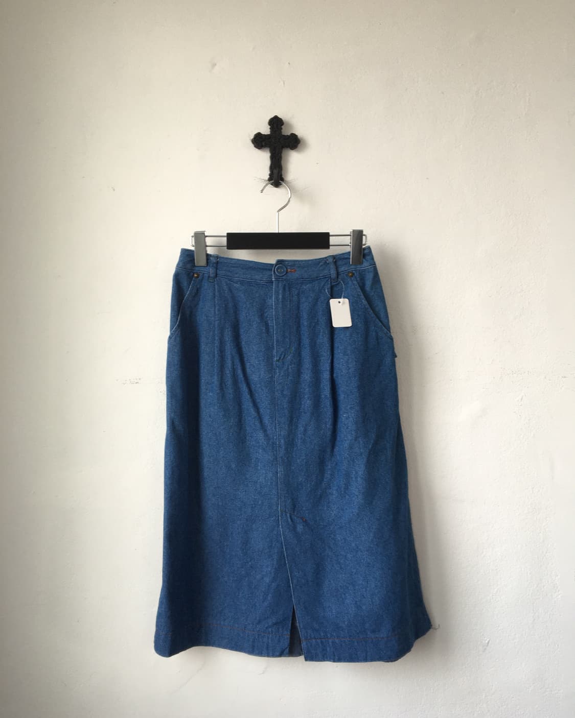 Back layer point denim skirt 상품이미지1