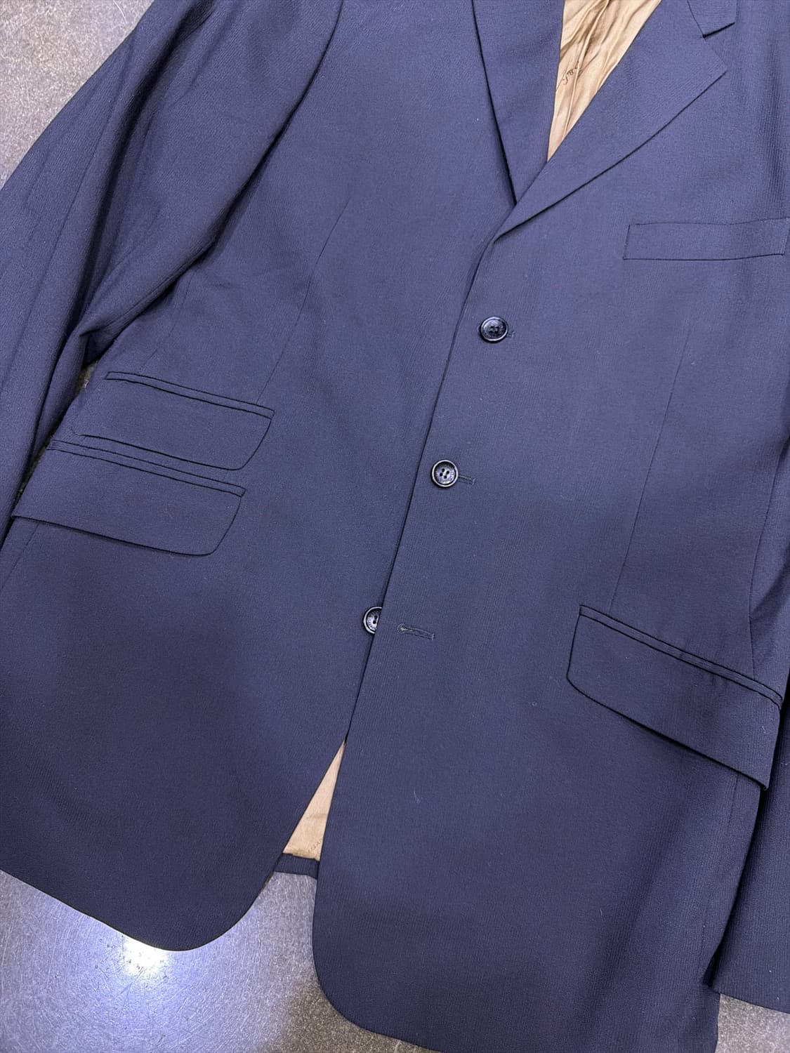 D&G 돌체앤가바나 입체 스트라이프 블랙 3버튼 블레이저 자켓 54 상품이미지4