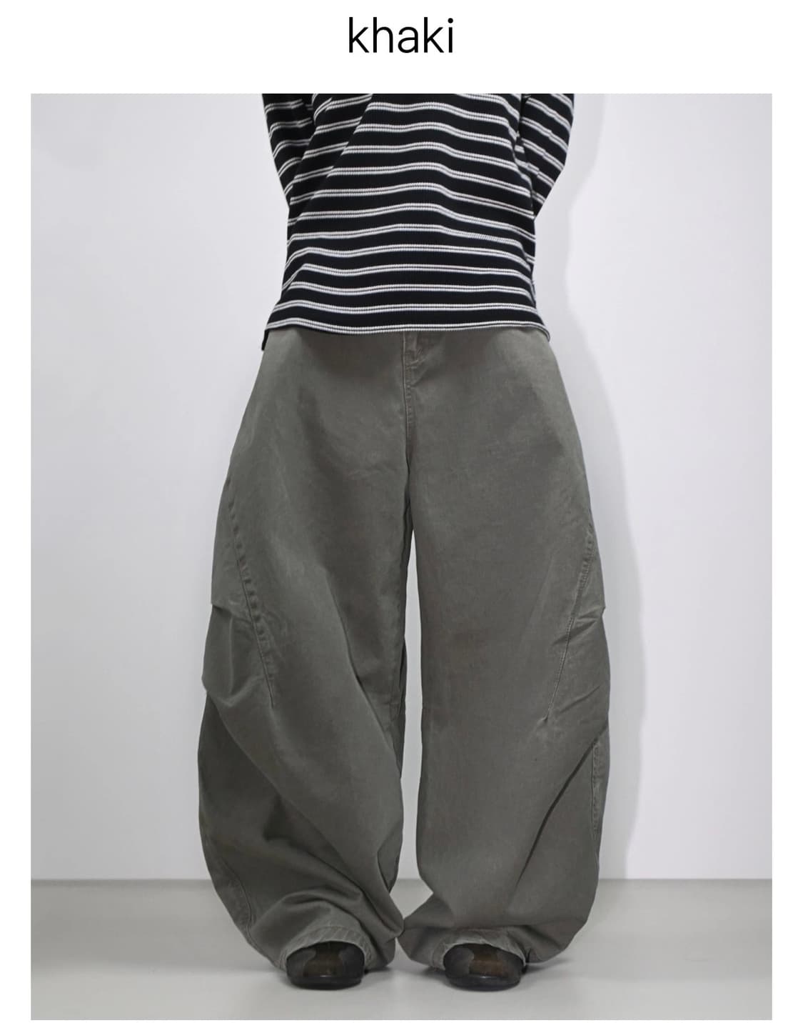 [1회착] Egot 카치온 벌룬 코튼팬츠(M) 남성커브드팬츠/와이드팬츠 상품이미지1