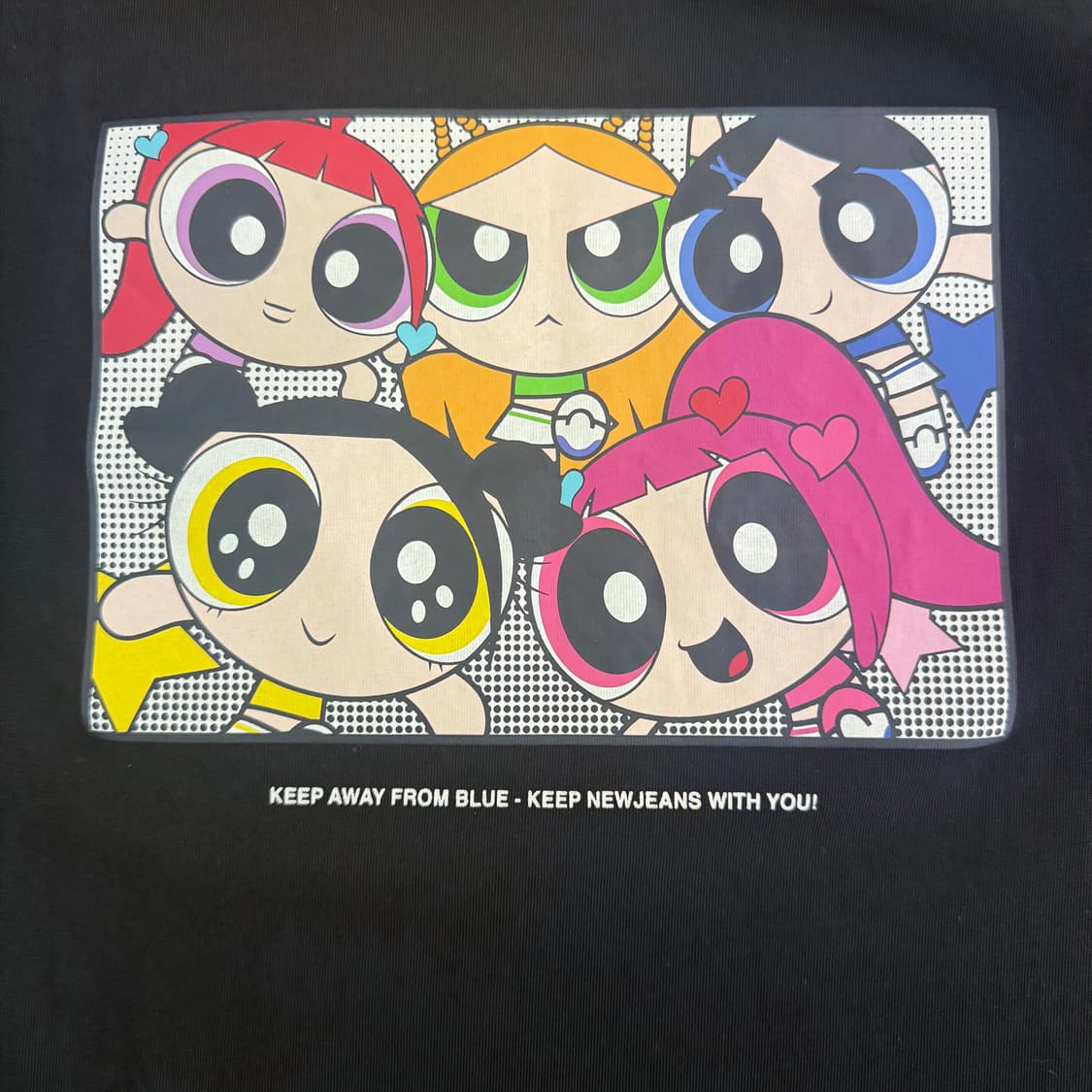 (XL)뉴진스 x 파워퍼프걸 반팔티셔츠(블랙) 상품이미지2