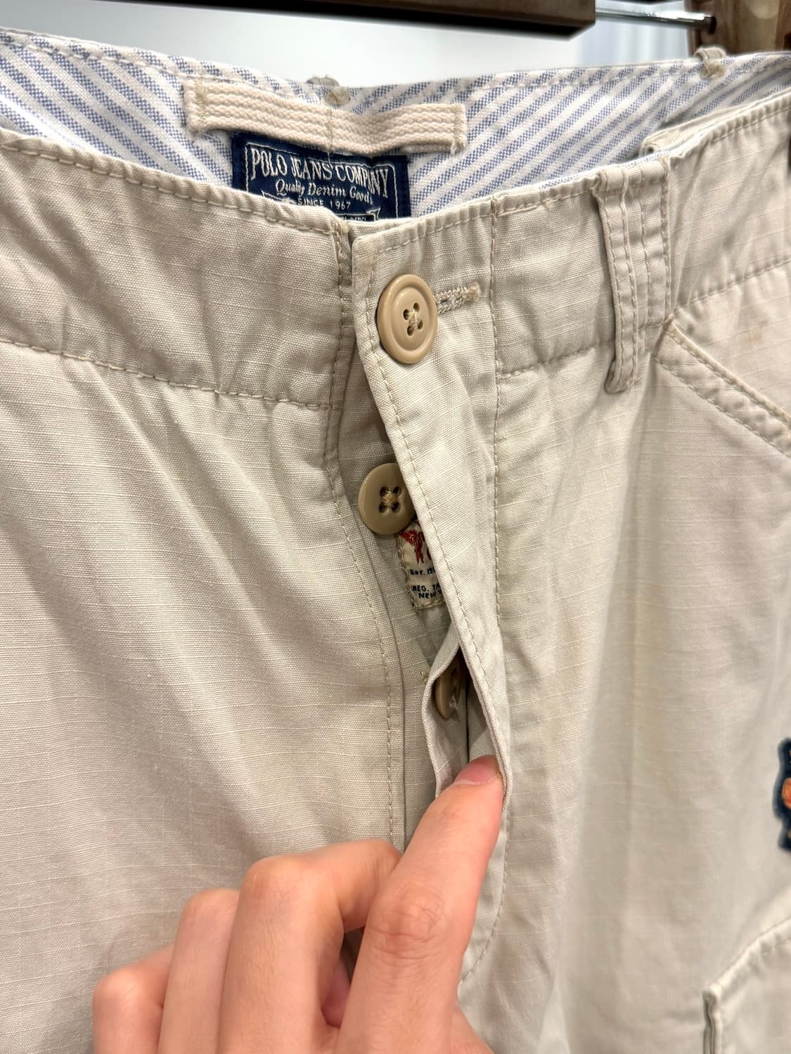90-00s Polo Jeans 폴로 진스 밀리터리 카고 립스탑 쇼츠 상품이미지3