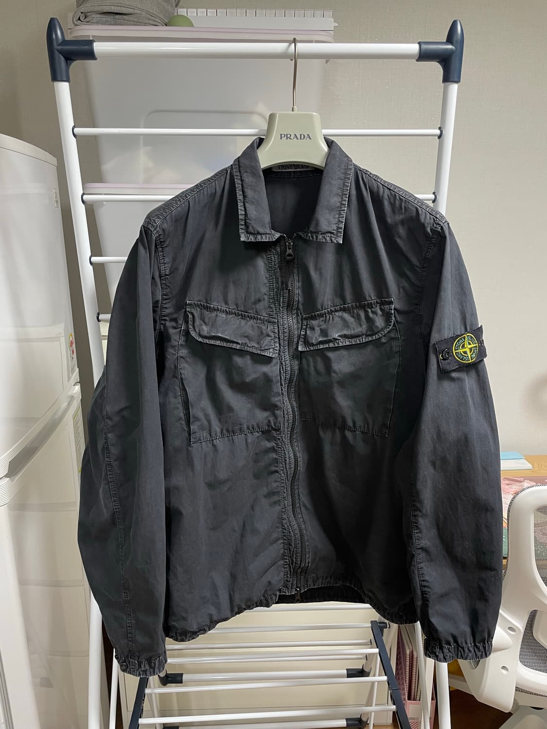 22FW스톤아일랜드 오버셔츠 자켓 100-L 블랙 상품이미지1