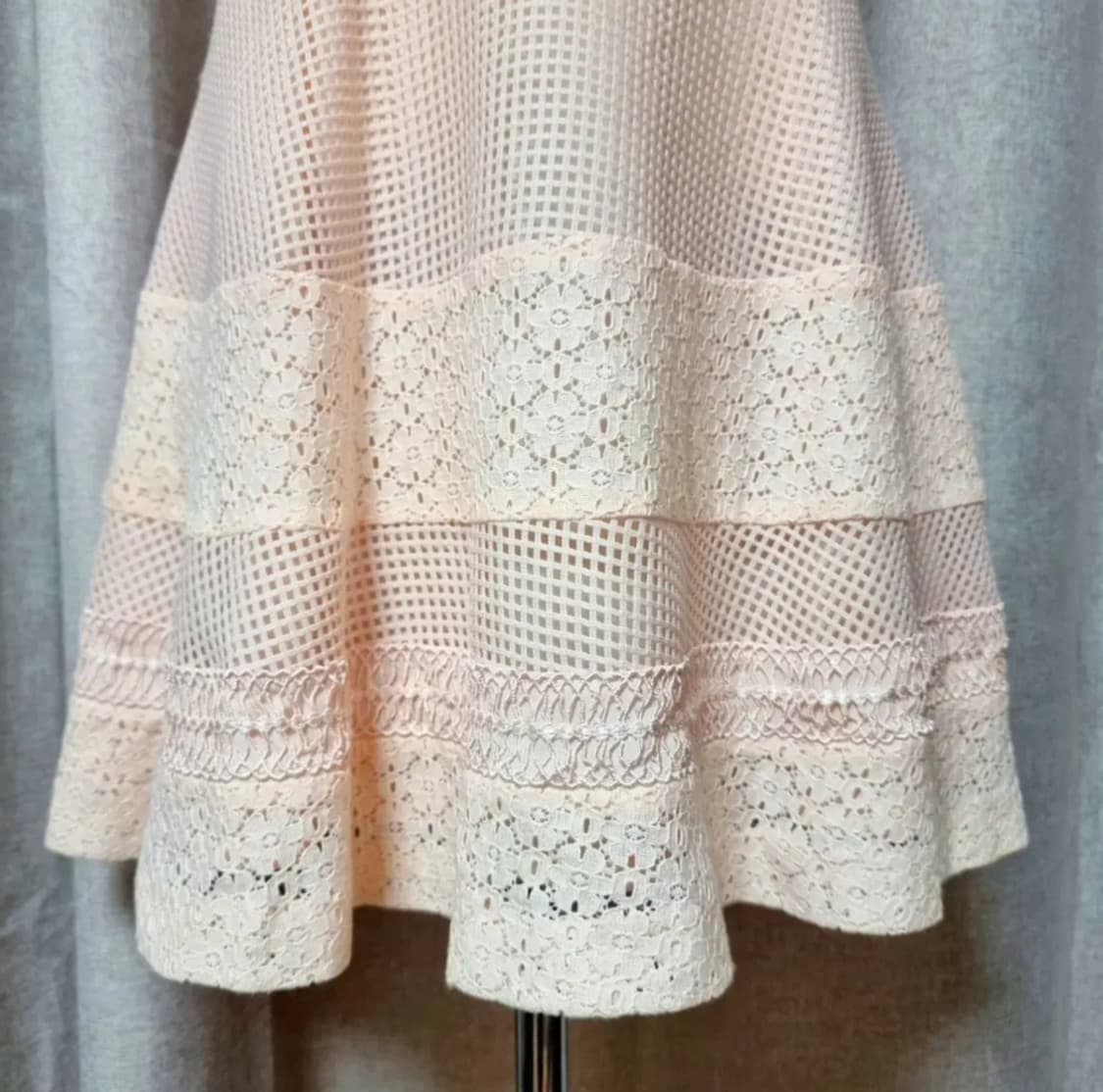 케네스레이디 펀칭레이스 플레어 원피스 (55) 1회착/드라이완료/상태최상 상품이미지6