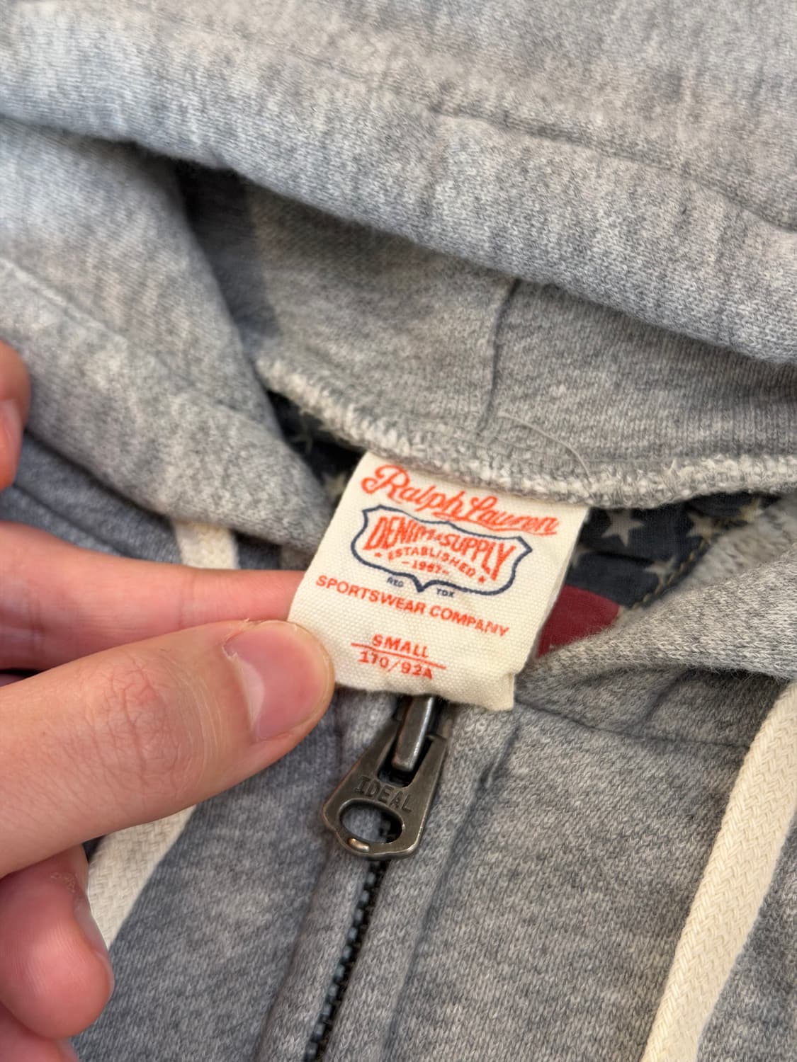 폴로 랄프로렌 데님앤서플라이 스컬 후드집업 그레이 상품이미지3