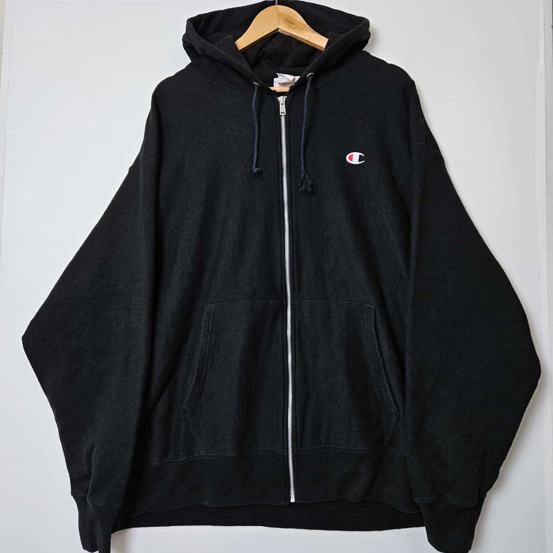 Champion 챔피온 리버스위브 블루택 블랙 후드집업 상품이미지3