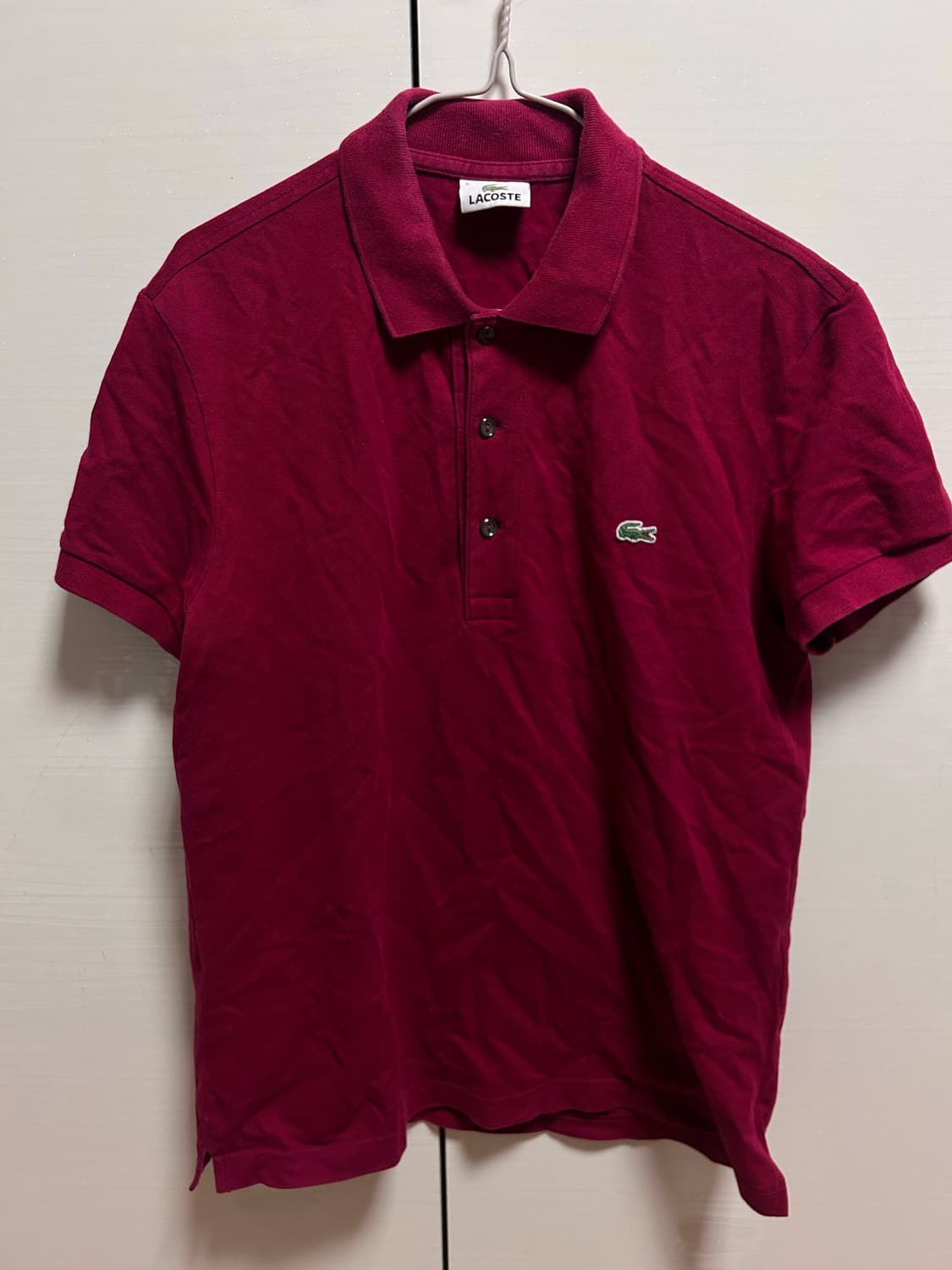 라코스테 버건디 폴로셔츠 사이즈 3 상품이미지1