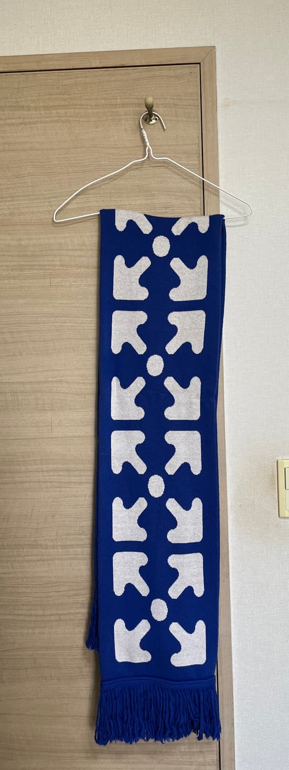 오프화이트 머플러 블루 상품이미지4