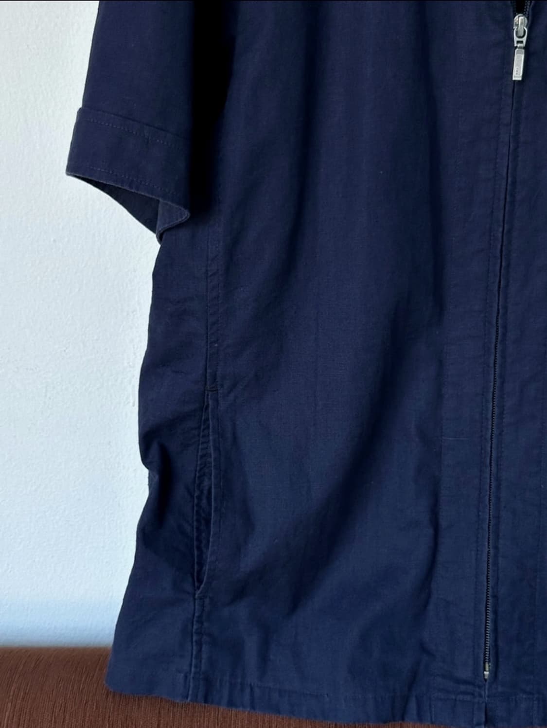 Linen cotton woven zip shirket 상품이미지5