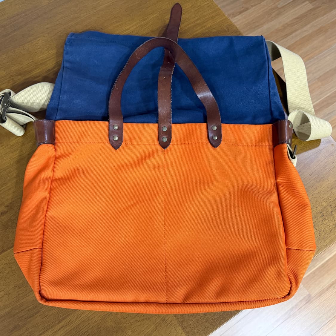 나나미카 캔버스 브리프 케이스 토트백 오렌지 상품이미지3