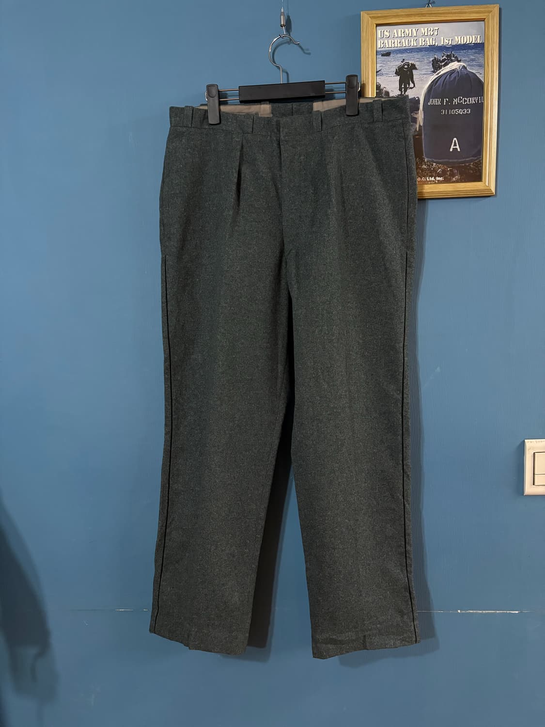 60-70‘s Swiss army side line Wool Pant. 상품이미지1