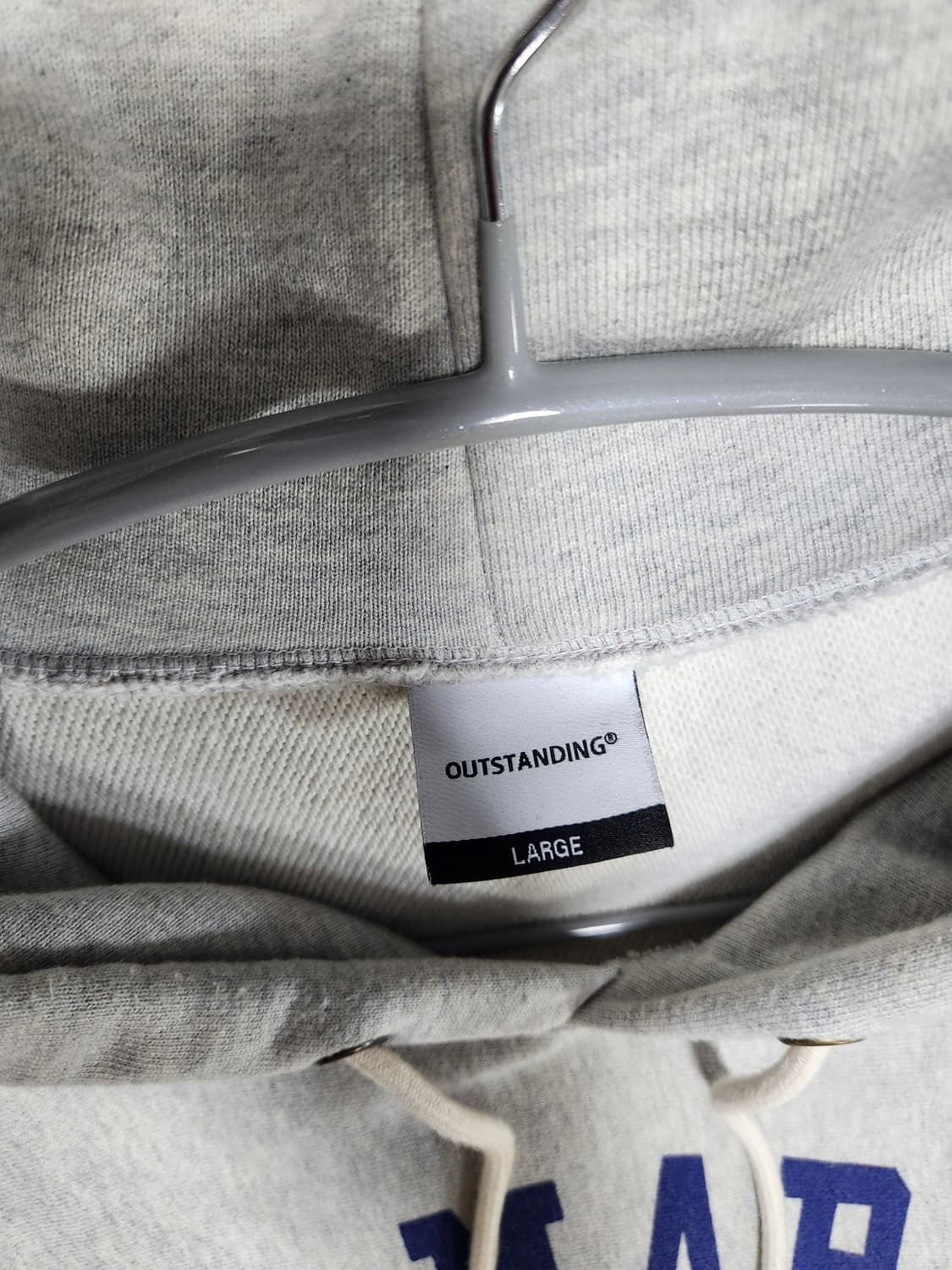 아웃스탠딩 후드티 L(105)사이즈 멜란지그레이 색상 팝니다. 상품이미지3