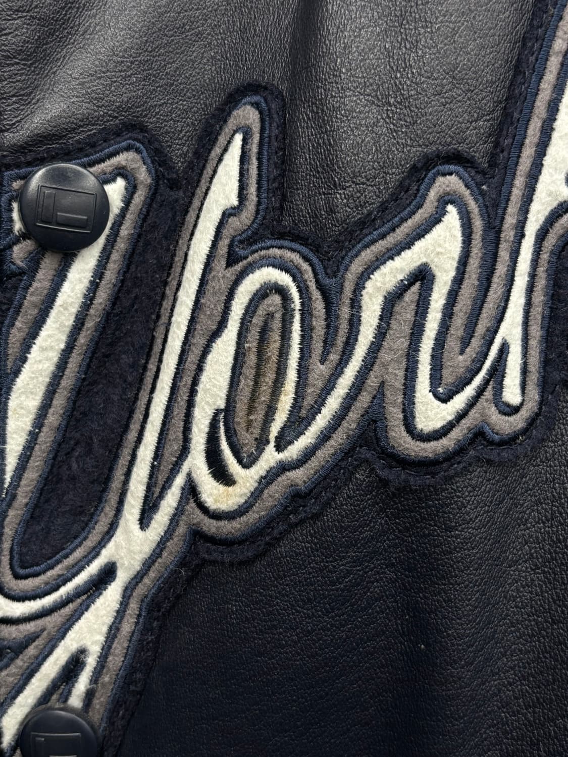 FUBU 푸부 제뉴인 레더 바시티 자켓 상품이미지7