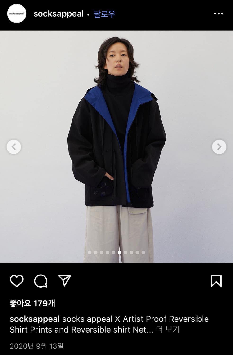 삭스어필 x ARTIST PROOF reversible jacket m 상품이미지1