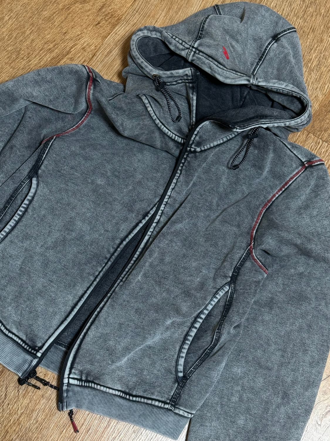 디젤 페이디드 후드집업 상품이미지3