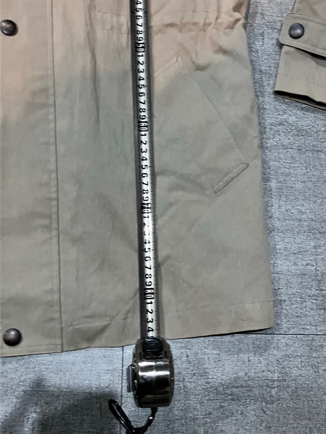 일본빈티지 올드스쿨아메카지 혁오풍 누빔 사파리트렌치코트 상품이미지4