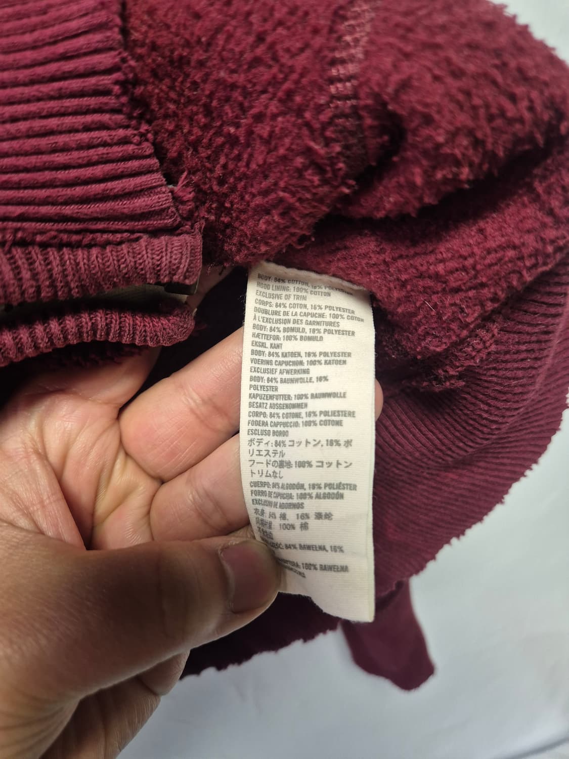 105 아베크롬비 버건디 Y2K 올드스쿨 빈티지 후드집업 XL사이즈 상품이미지5