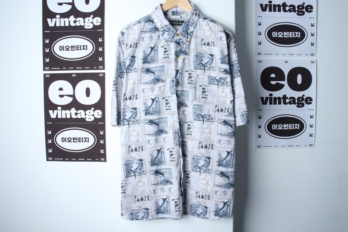 (XL-2XL) 필드앤스트림 반팔셔츠 남방 90년도 USA-H33351 상품이미지2