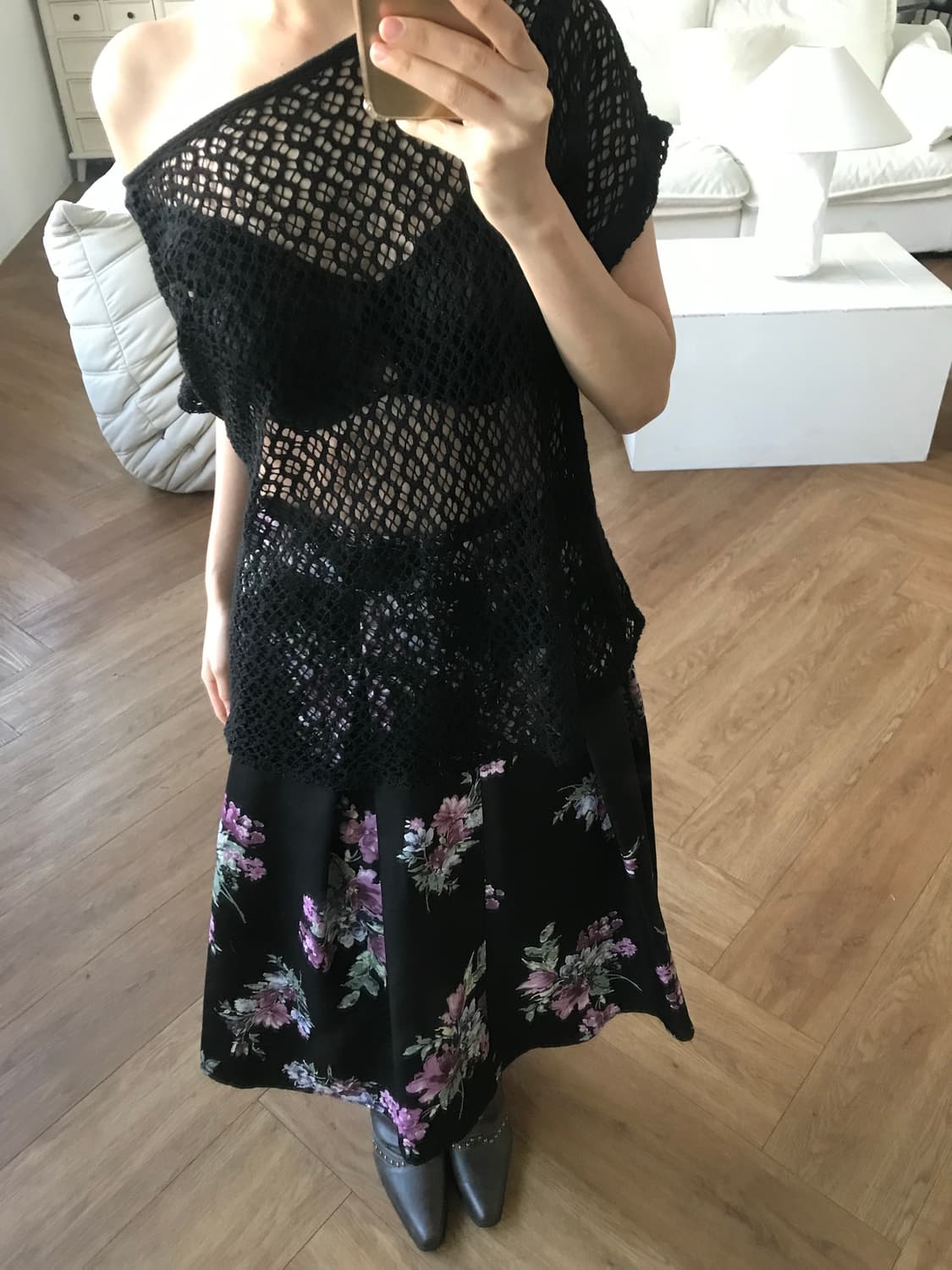 vintage black net top 상품이미지8