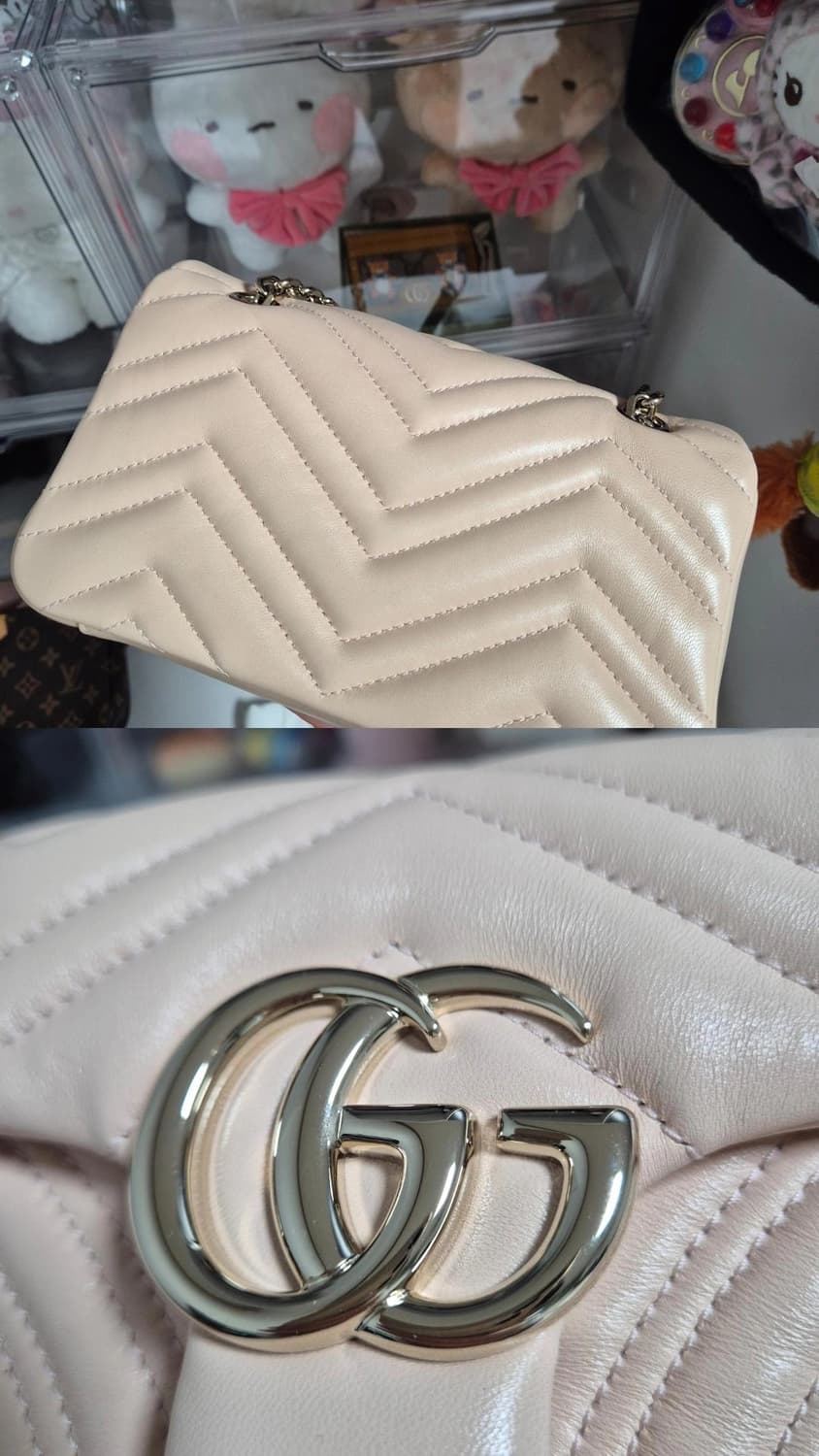 구찌 GG 마몽 스몰 숄더백 소프트 핑크 컬러입니다.
(모델번호 8372 상품이미지7