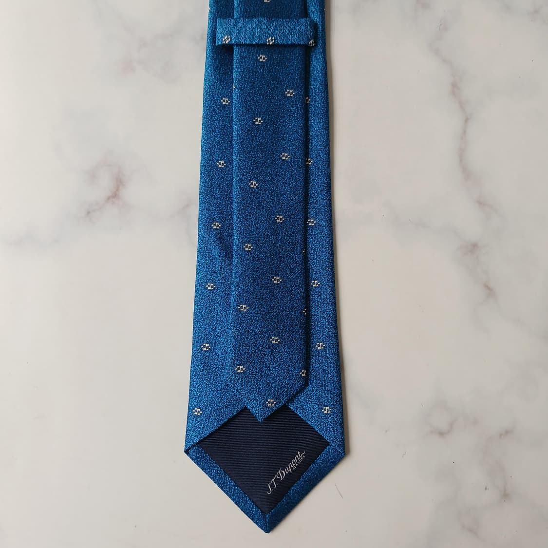 에스.티. 듀퐁 실크 블루 패턴 넥타이 8cm A+등급 E931
 상품이미지9