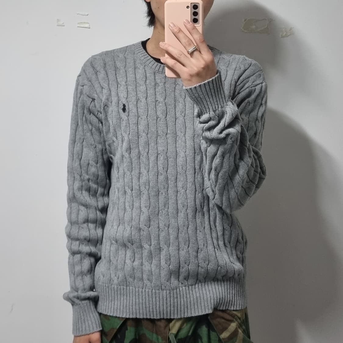 폴로 꽈배기 니트 상품이미지1