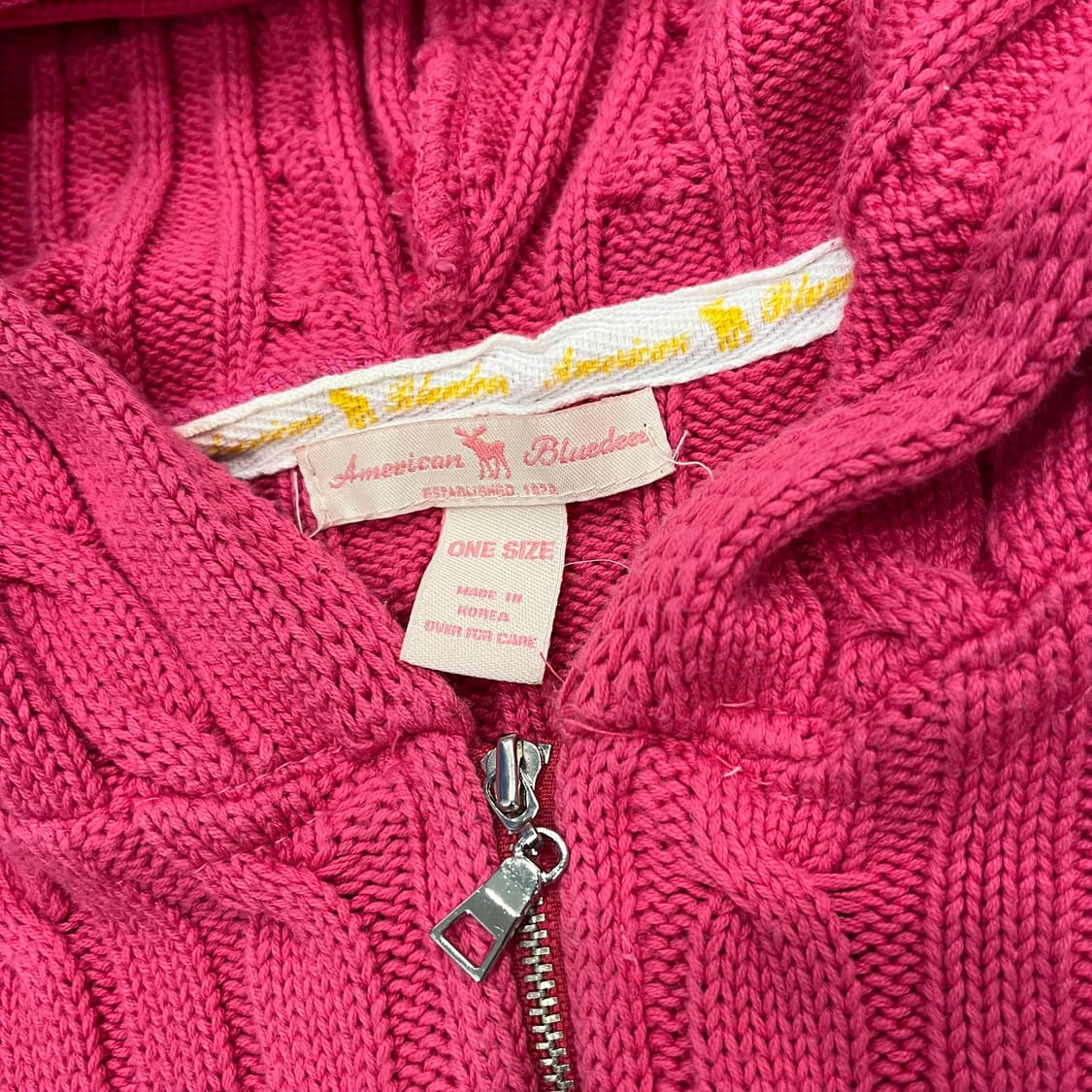 아베크롬비 핑크 딱붙 후드집업 코튼니트 대장 상품이미지4