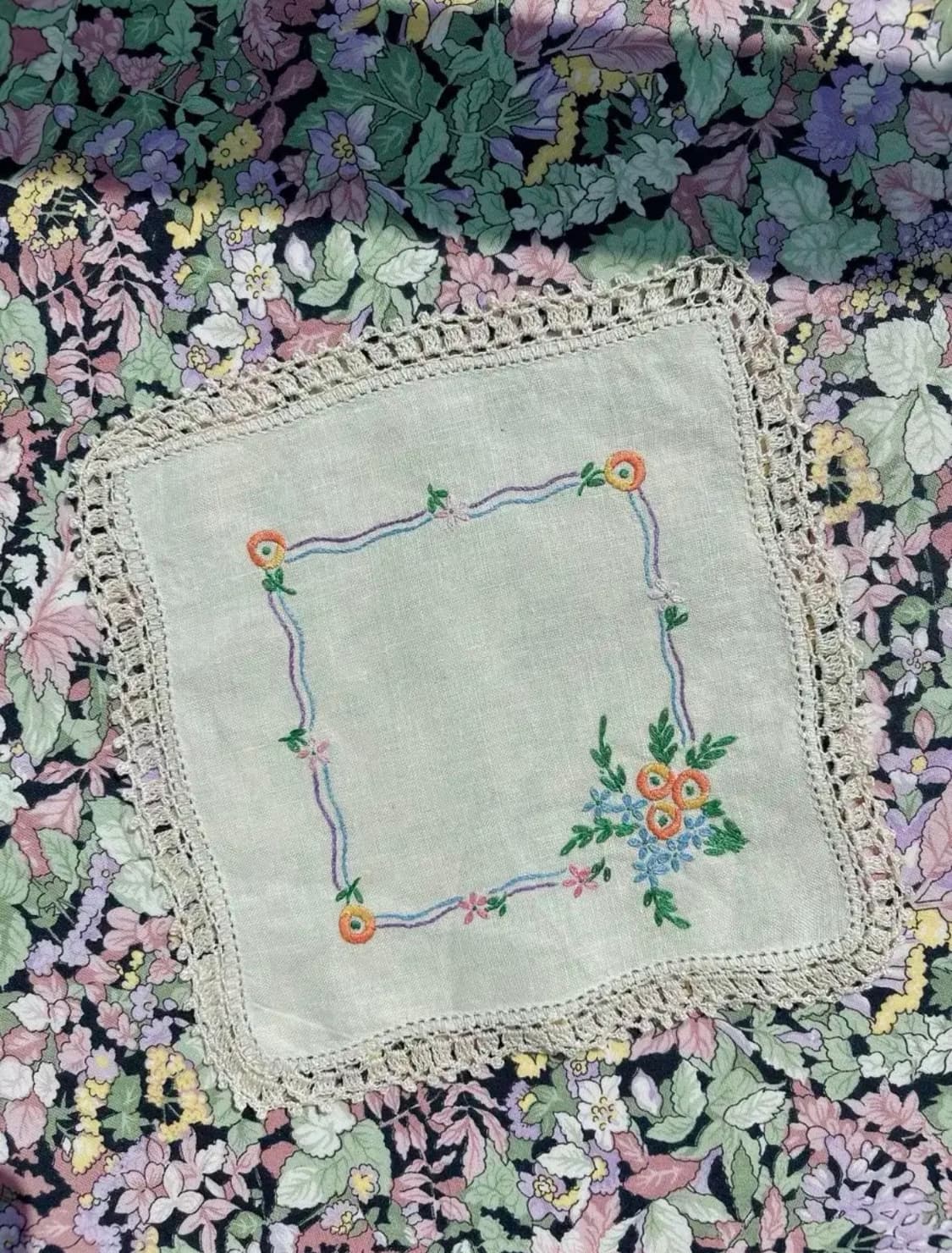 빈티지 사각 손자수 도일리 상품이미지1