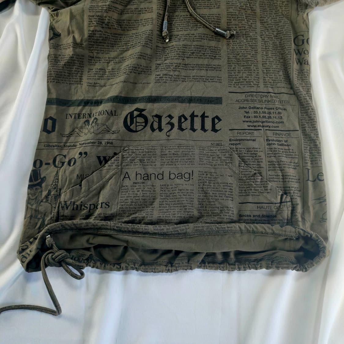 존갈리아노 뉴스페이퍼 프린팅 후드티 [BCFS11726-0971] 상품이미지3