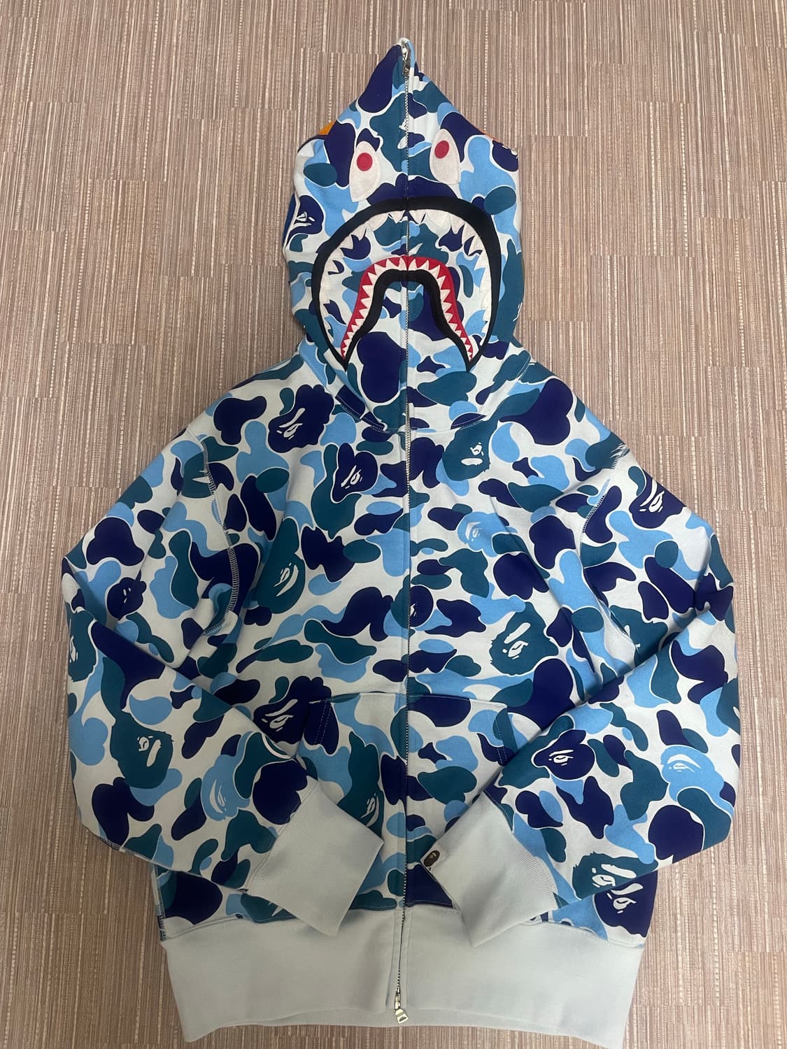 새거)베이프 abc 카모 샤크 청계 후드집업 여성s bape 상품이미지1