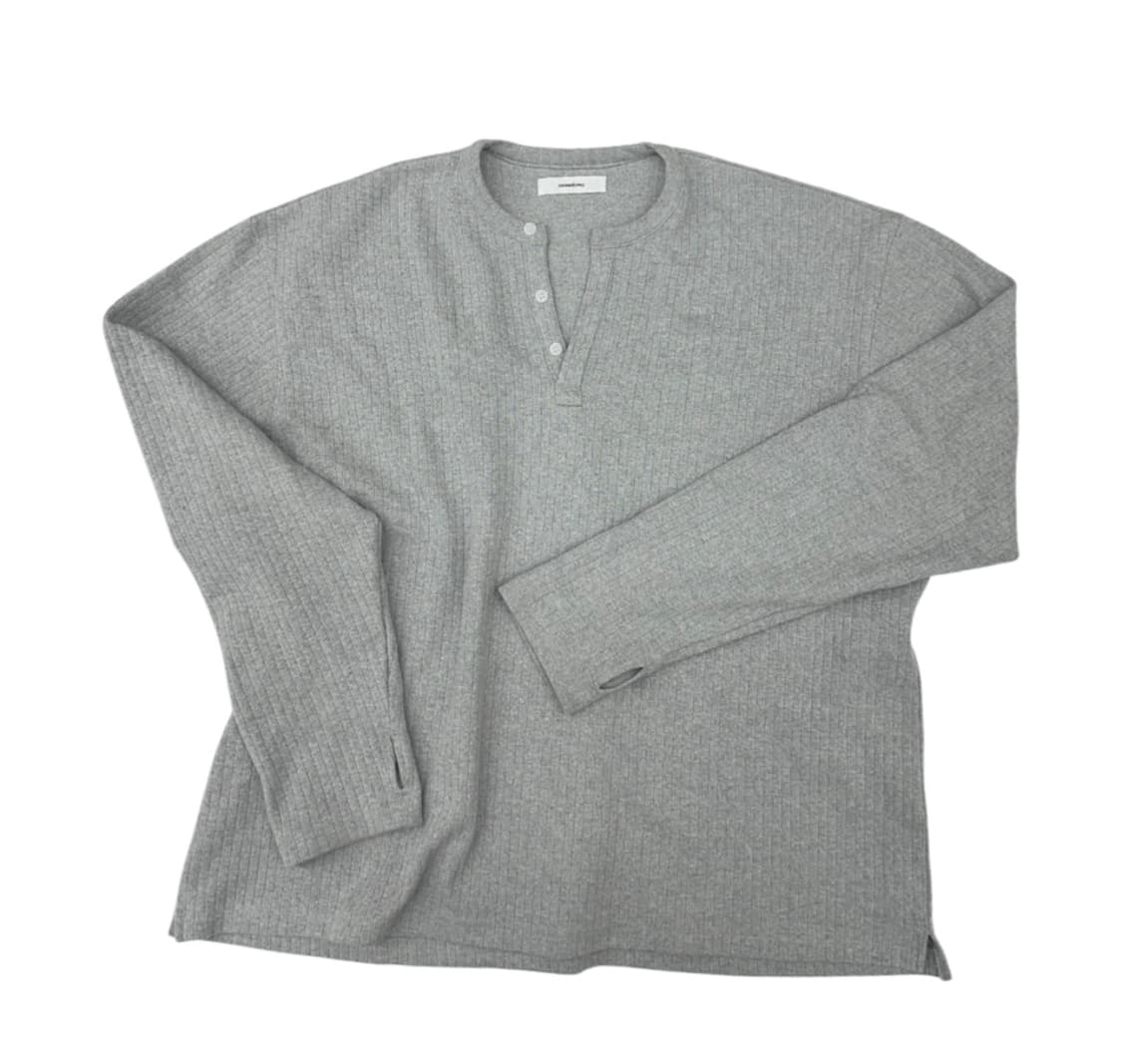 논노드 핑거홀 헨리넥 그레이 상품이미지1