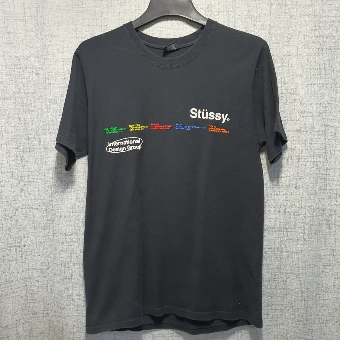스투시 인터내셔널 블랙 반팔 티셔츠  상품이미지1