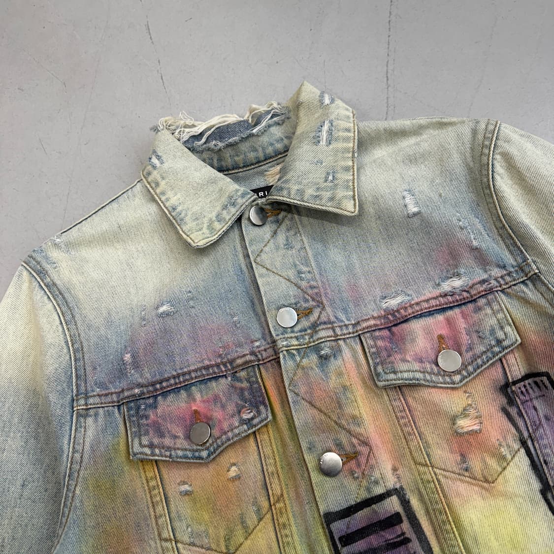 아미리 시티스케이프 디스트레스드 데님 자켓 상품이미지4