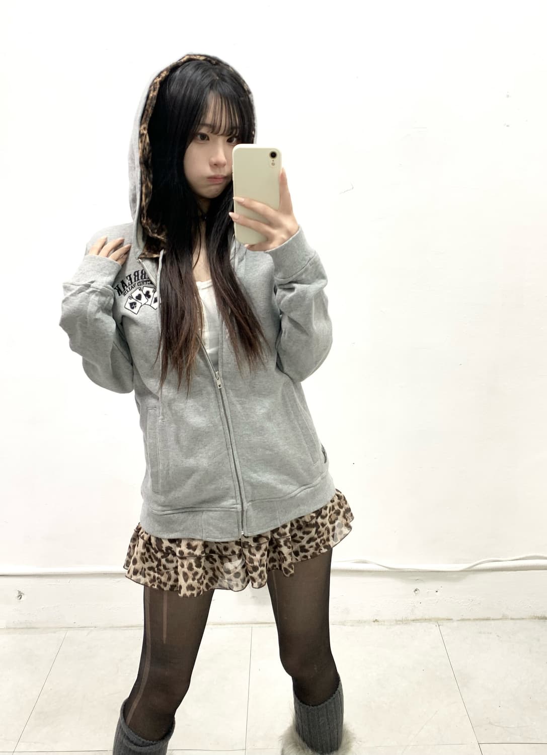 [SOUL BREAK] 레오파드 스컬 포커 후드집업 상품이미지4