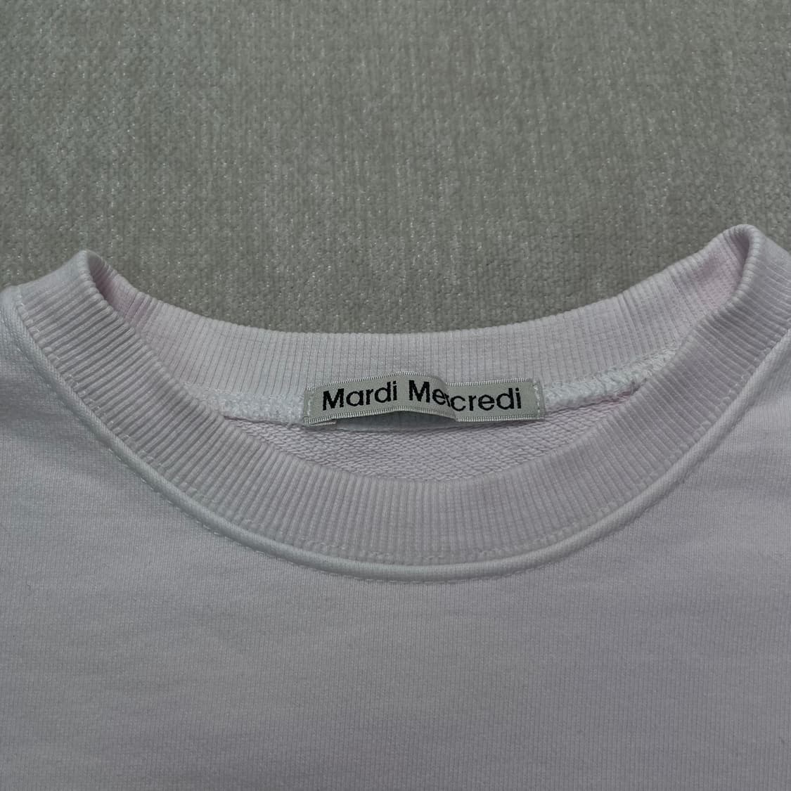 100 마르디 메크르디 핑크 맨투맨 상품이미지3