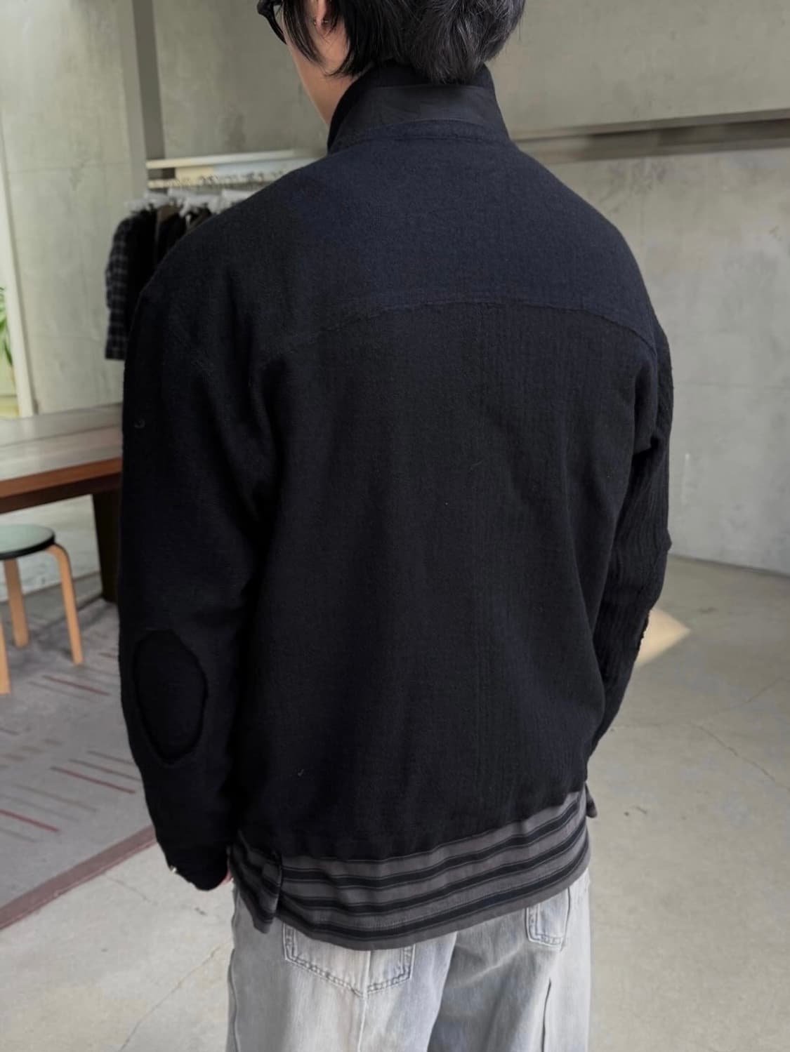 [2] 폴리테루 보일드 울 트랙 자켓 블랙 상품이미지6