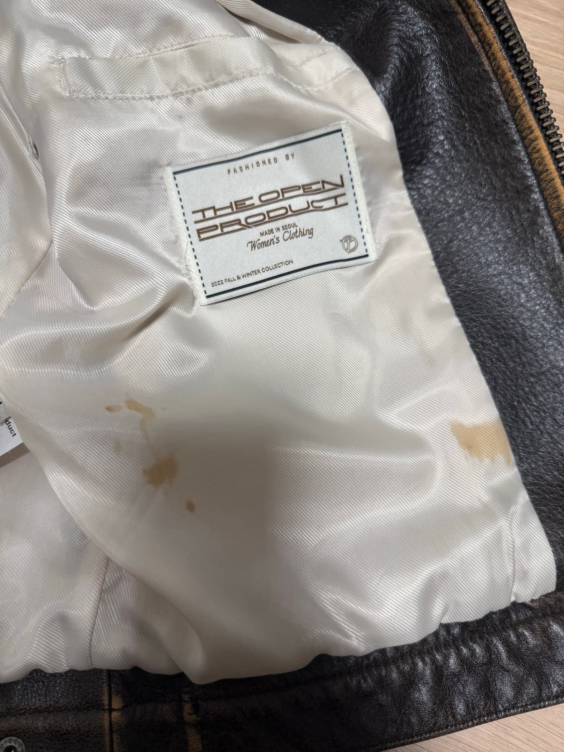 TheOpen Product 브라운 가죽 자켓 상품이미지6